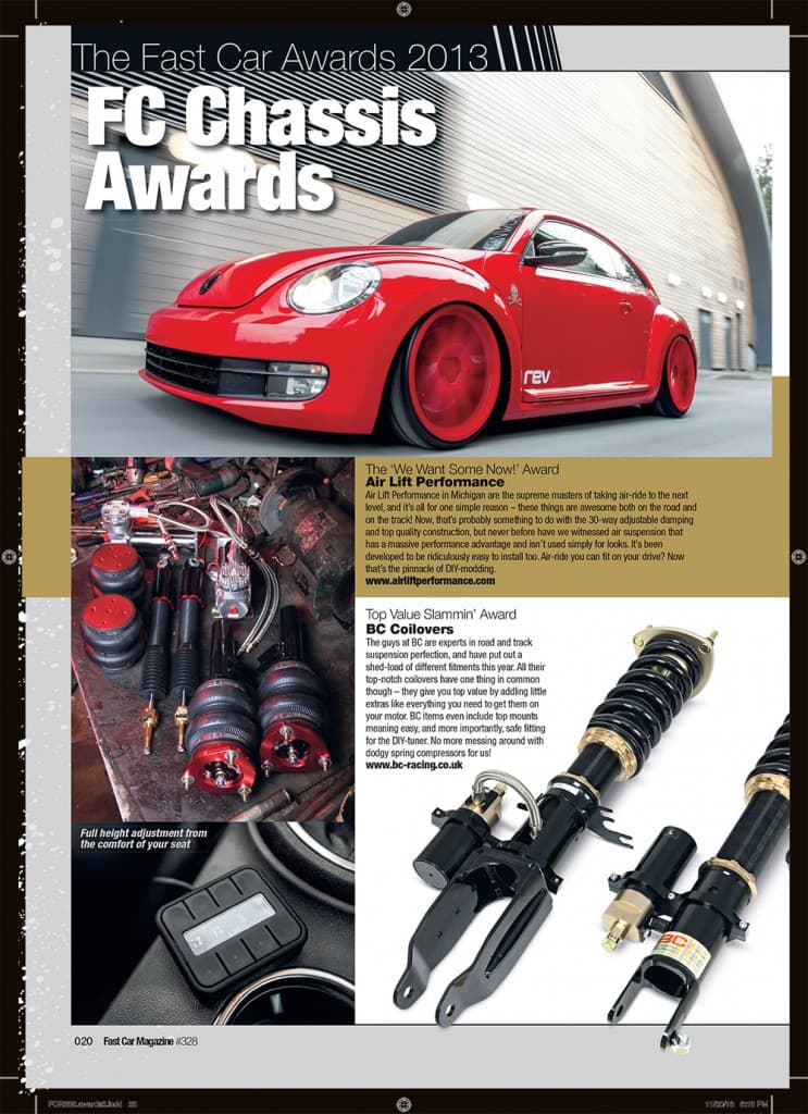 Air Lift Performance wins Fast Car magazine award