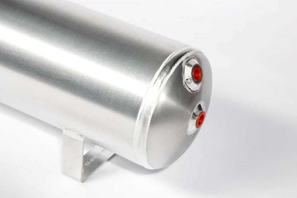 Air Lift Performance 4 gallon aluminum tank available in raw/polished finish