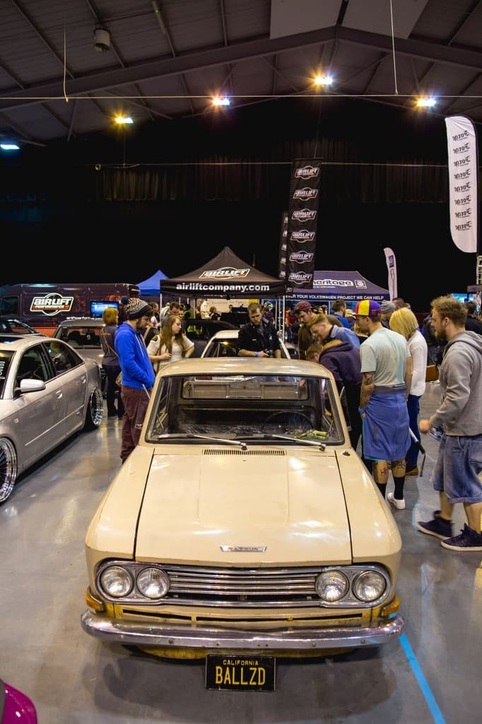 Player&#039;s 1966 Datsun 520 on Air Lift Performance air suspension