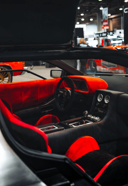 Interior of the 1981 DeLorean DMC 12
