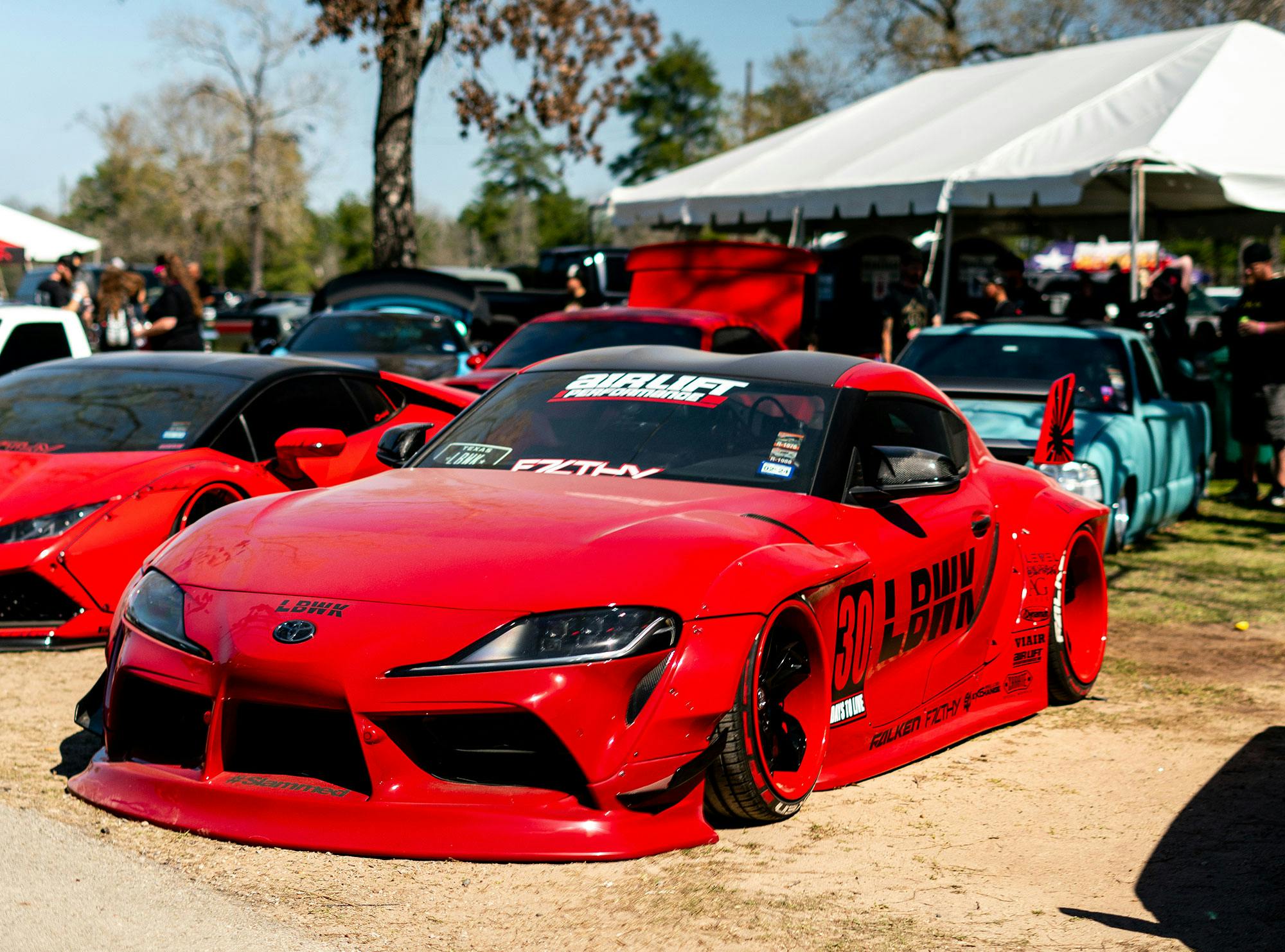 Vehicle featured at Lone Star Throwdown 2024 with Air Lift Performance products
