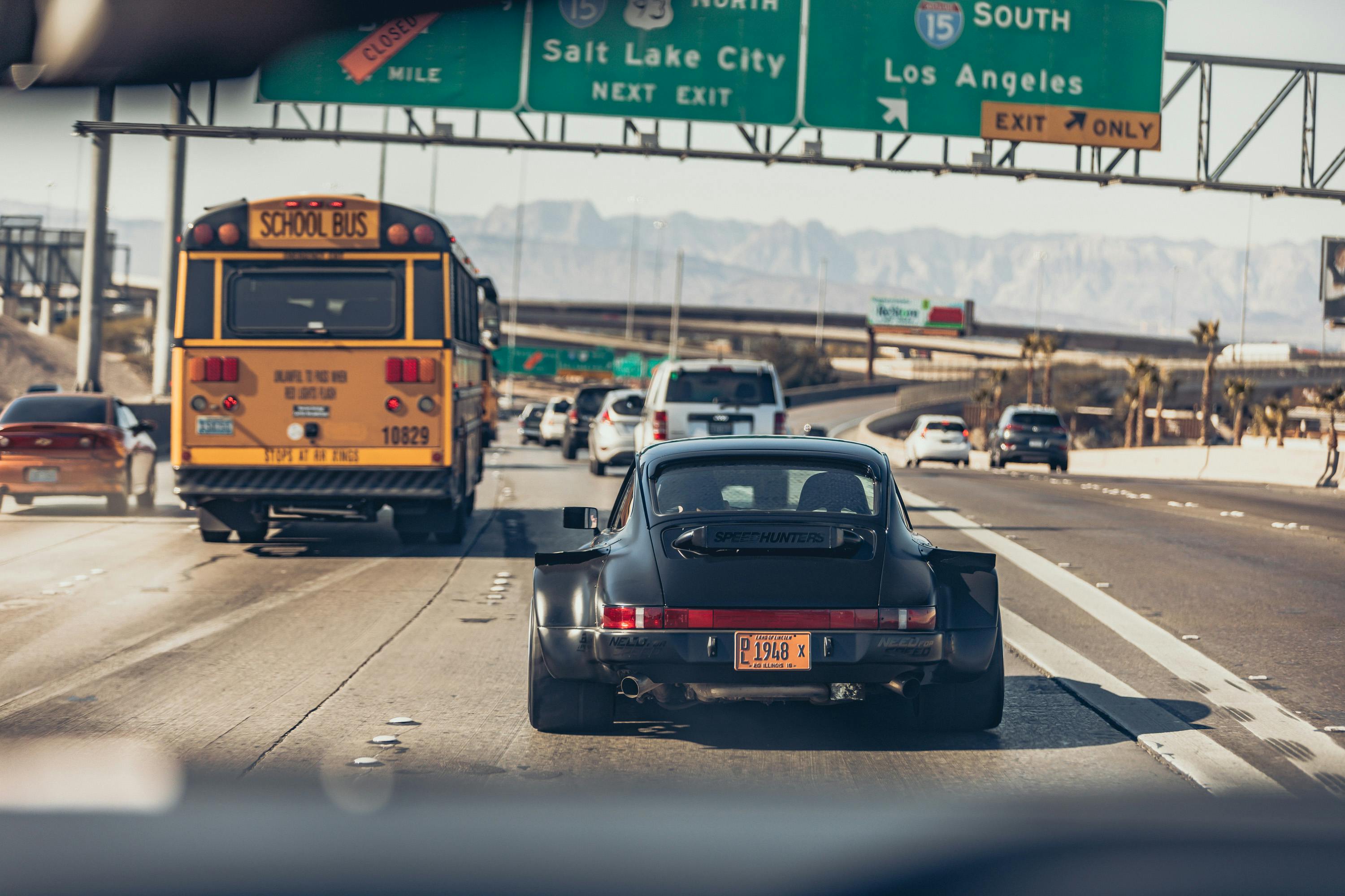 Wide body RWD Porsche 964 hits the roads of Las Vegas with Top Gear